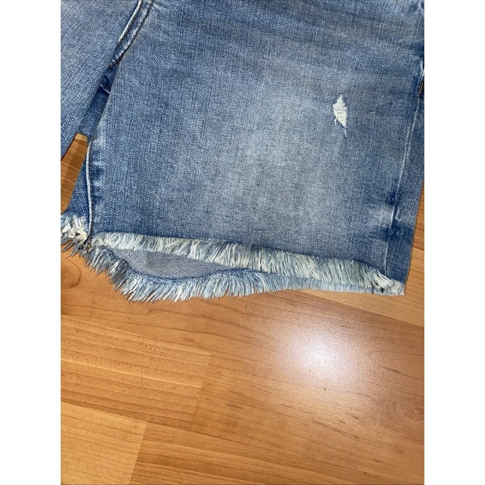 Kut From The Kloth Shorts Womens 8 Blue Kity Boyfriend Distressed Cutoff Casual - Picture 4 of 9